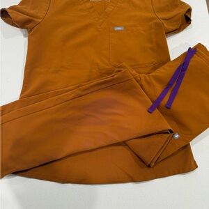 Figs (Atlantic Fall) Catarina Top & Yola Pants with Purple Drawstring
